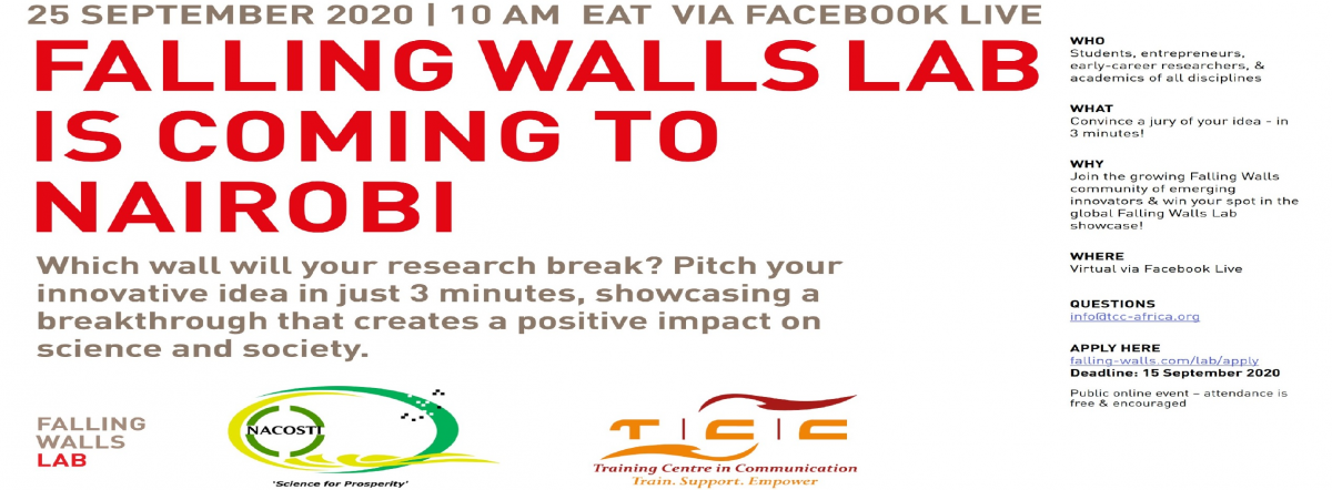 NACOSTI AND TCC AFRICA HOSTS FALLING WALLS LAB NAIROBI