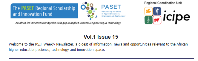 PASET REGIONAL SCHOLARSHIP AND INNOVATION FUND (RSIF) WEEKLY VOL.1 NO.15