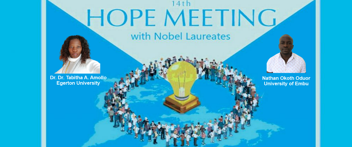 KENYAN RESEARCHERS SELECTED FOR THE 14TH HOPE MEETING WITH NOBEL LAUREATES ORGANIZED BY JSPS