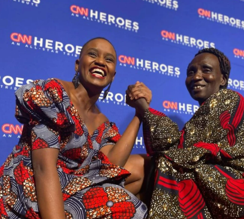 Nelly Cheboi and her mother