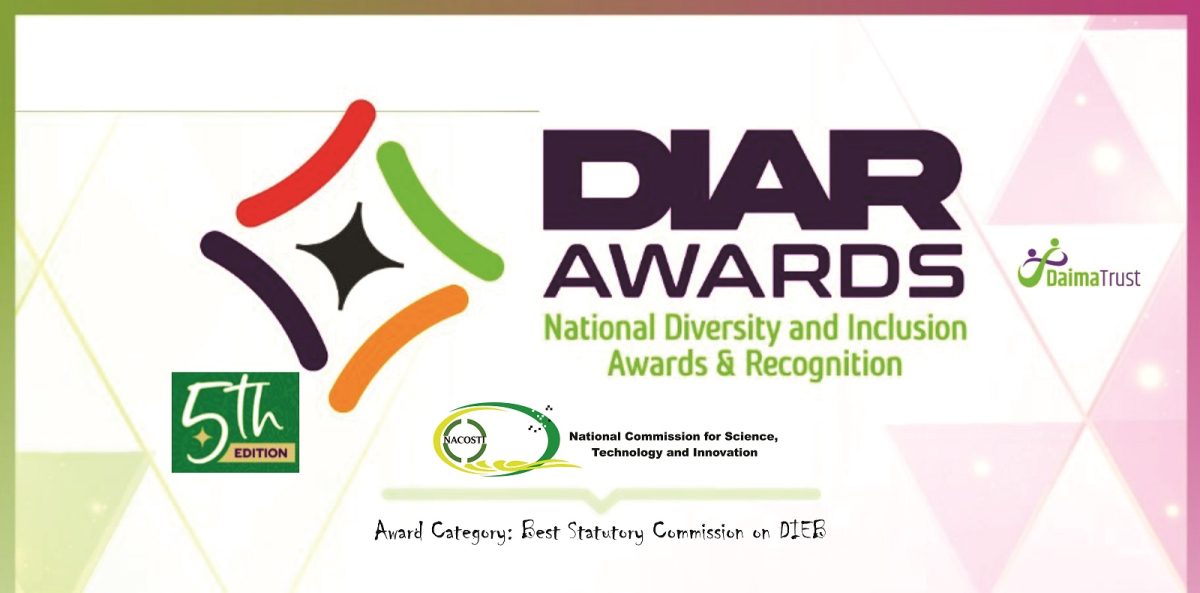 NACOSTI AWARDED AS THE BEST STATUTORY COMMISSION ON DIVERSITY, EQUITY, INCLUSION, AND BELONGING (DEIB)